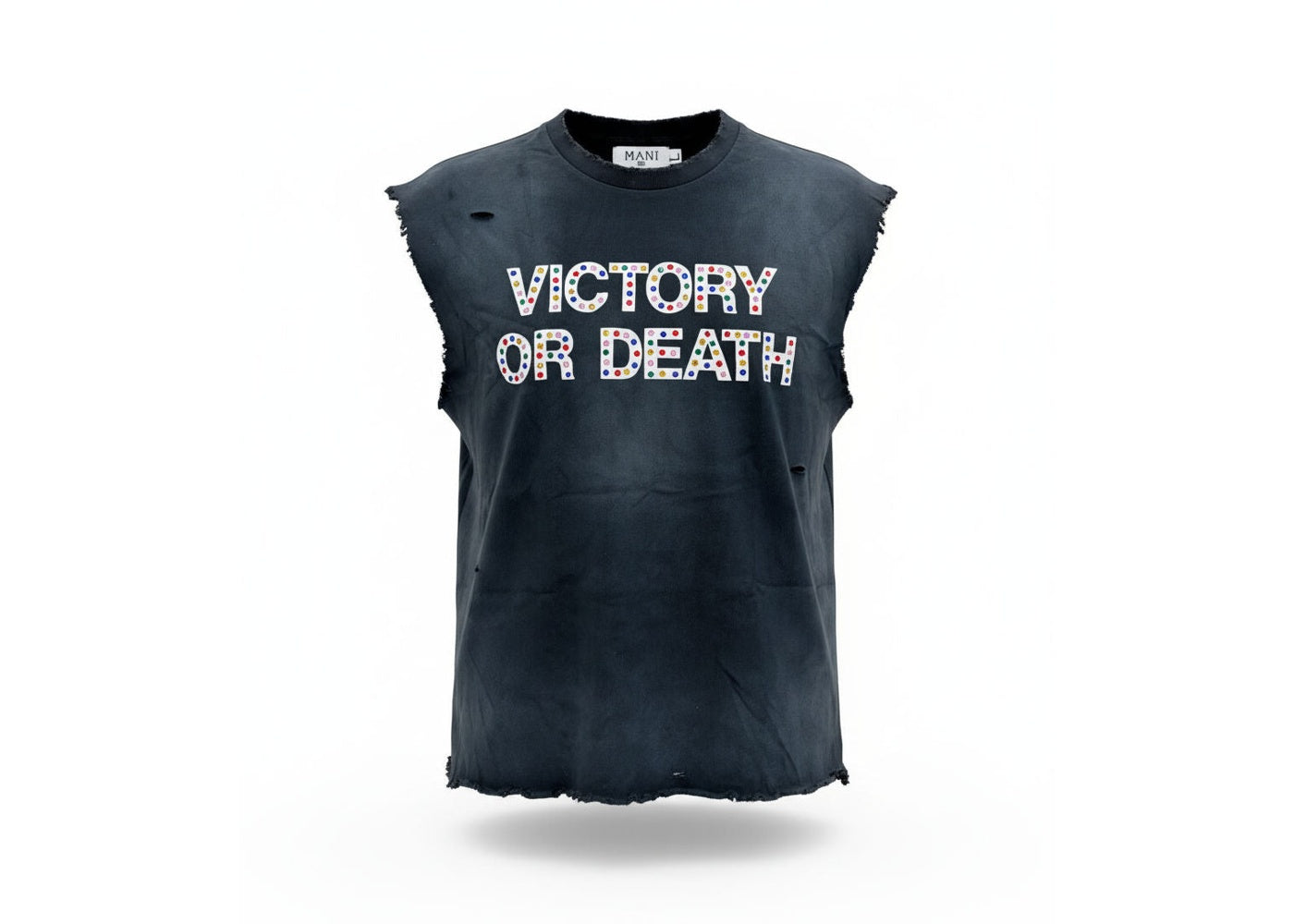 MANI Victory Or Death Sleeveless Tee Black