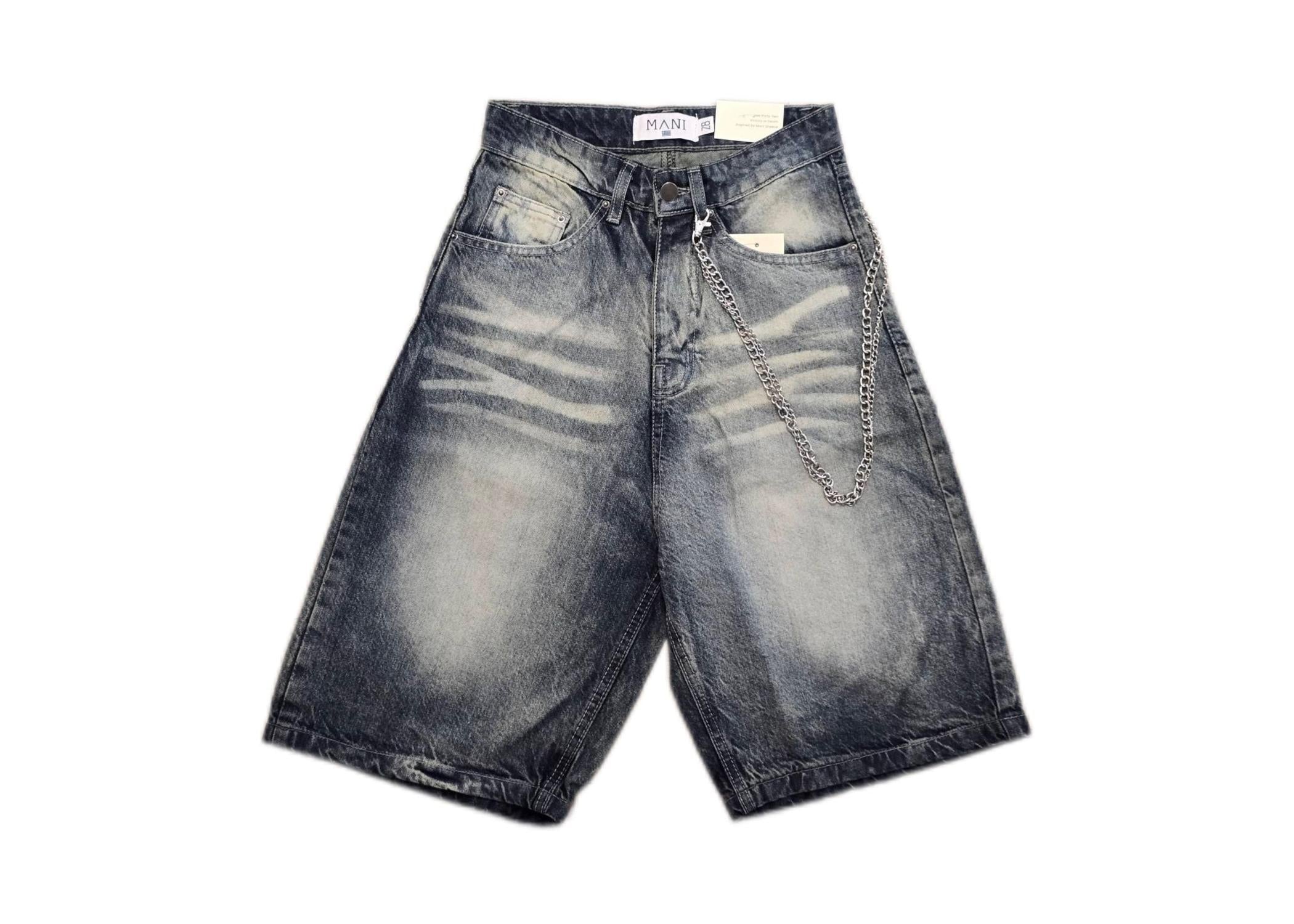 MANI Vintage Denim Shorts Cave Stone