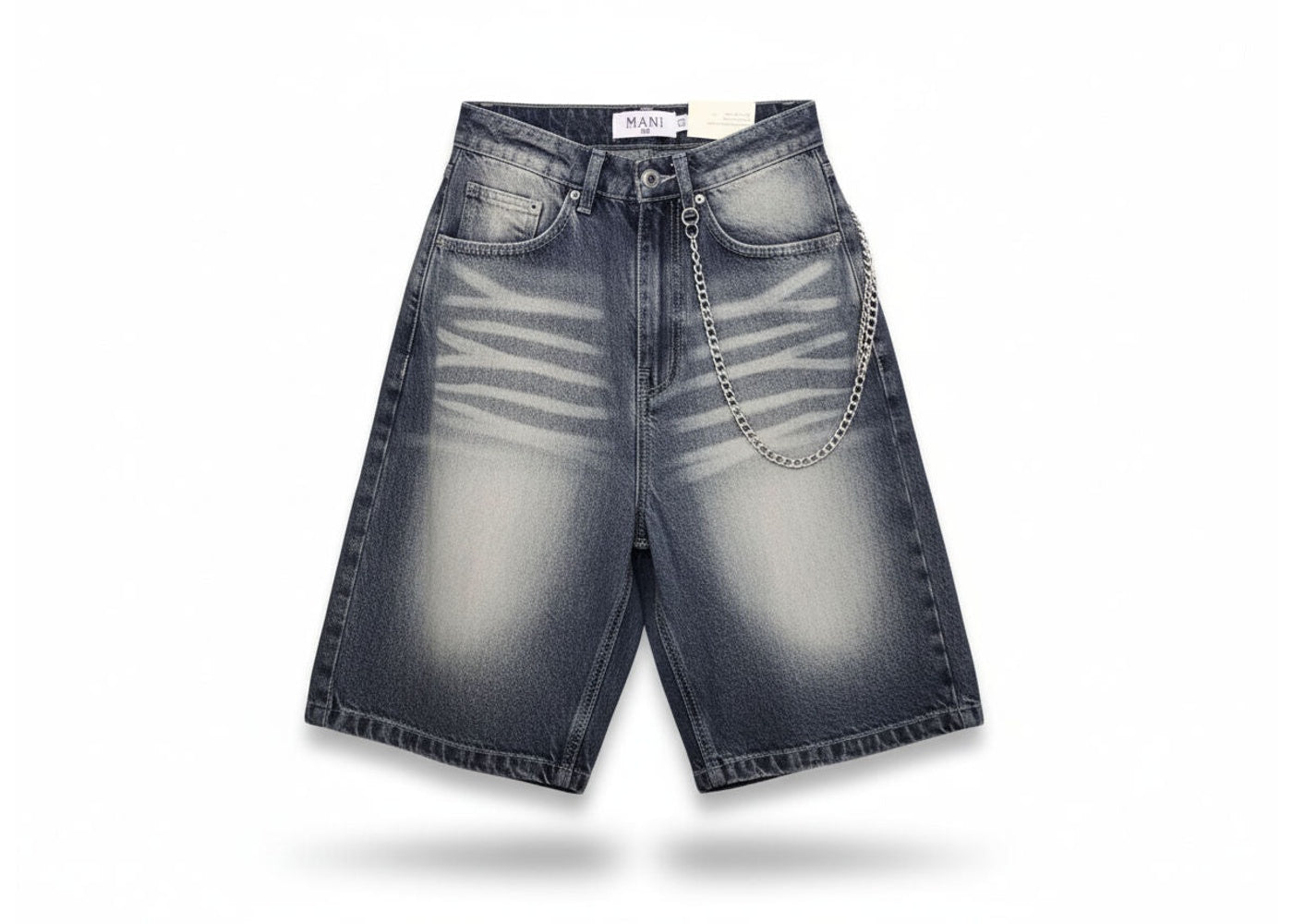 MANI Vintage Denim Shorts Cave Stone