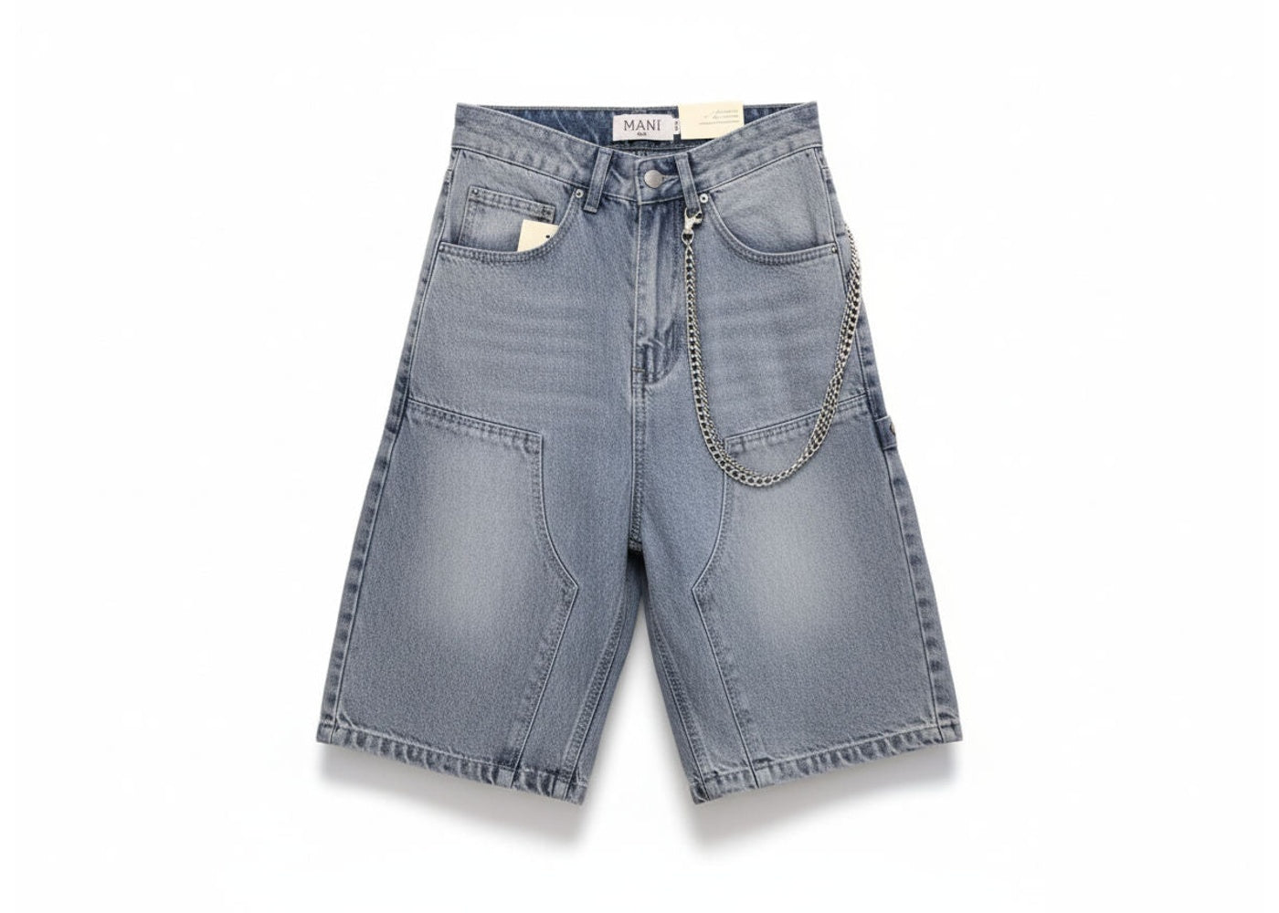 MANI Vintage Denim Shorts Washed Blue