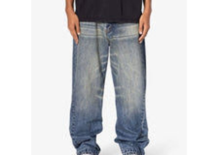 MNML Ultra Baggy Washed Up Denim - Blue