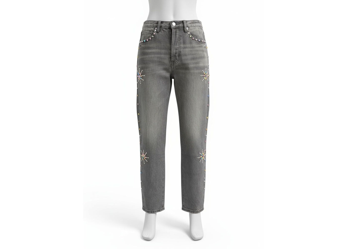MNML V376 Studded Baggy Denim - Washed Black