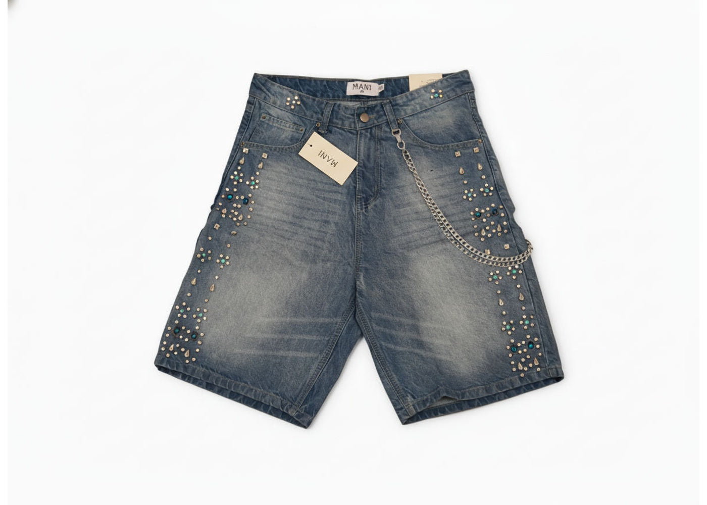 Mani Glacier Denim Shorts