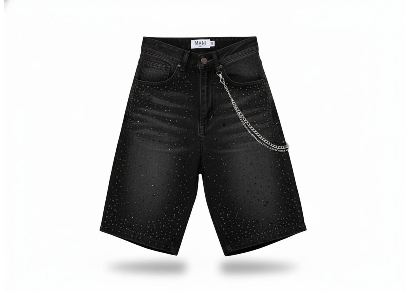Mani Pearl Denim Shorts Phantom