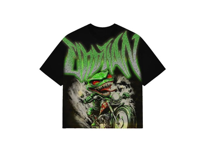 Mixed Emotions Goblin Black Rhinestone Tee