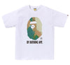 Bape Tie Dye By Bathing Ape Tee White Green Camo