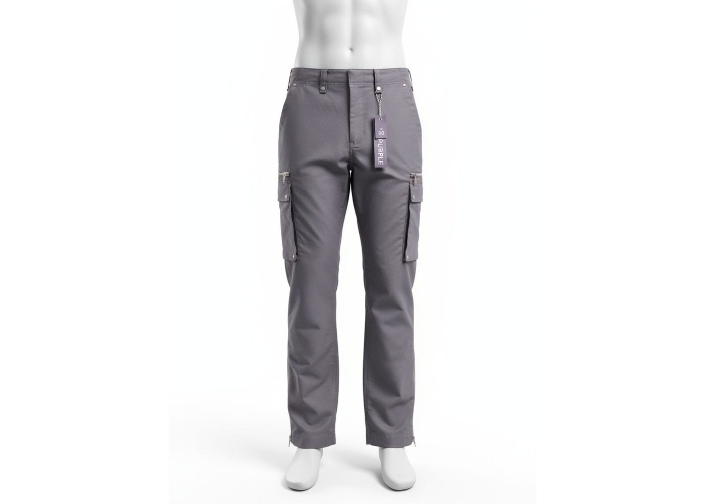 Purple Brand Cotton Poly Cargo Pants Black