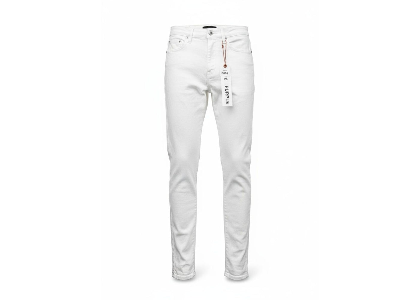 Purple Brand Jacquard Monogram White Skinny Jeans