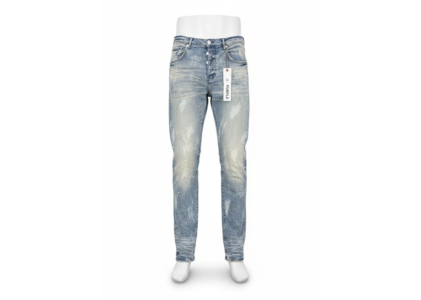 Purple Brand Mid Hard Wax Indigo Skinny Jeans
