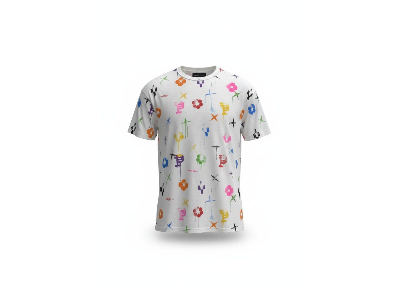 Purple Brand Textured Jersey Short Sleeve Tee Off White