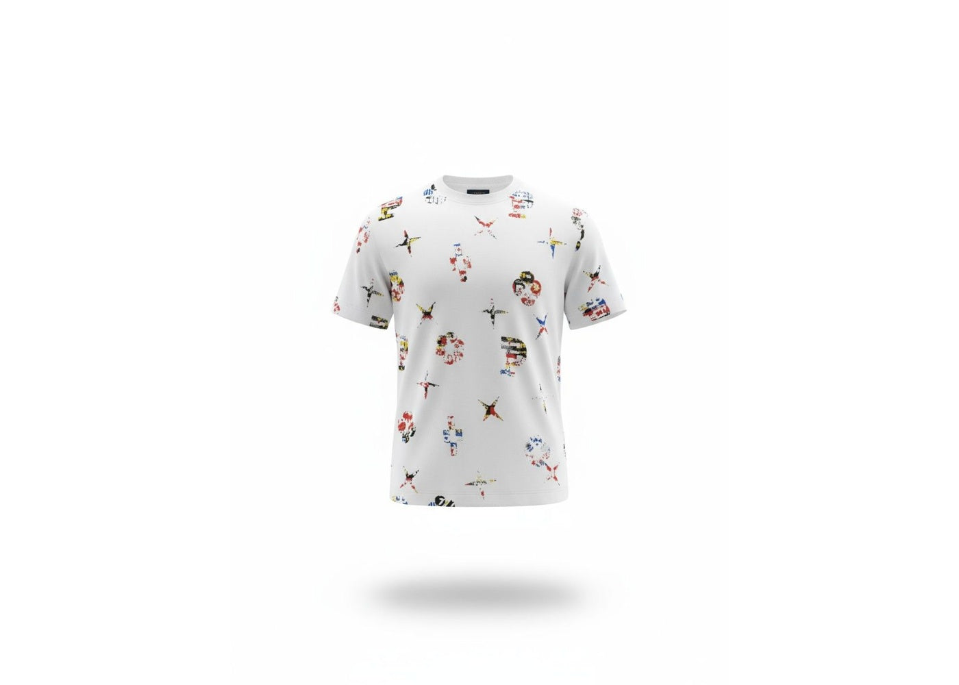 Purple Brand Textured Jersey Short Sleeve Tee Off White
