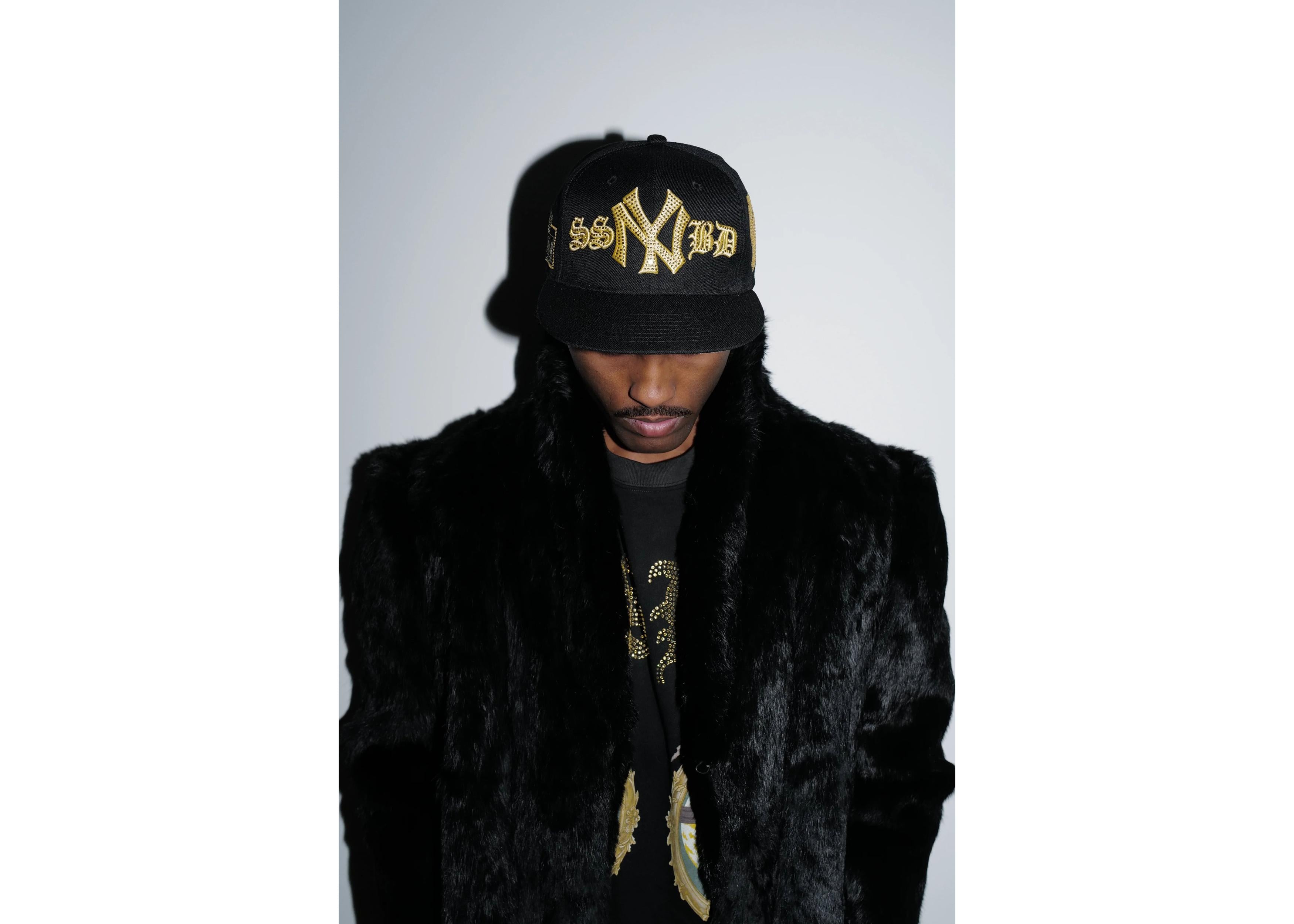 SSBD NY Yankees Gold Diamonds Fitted Cap
