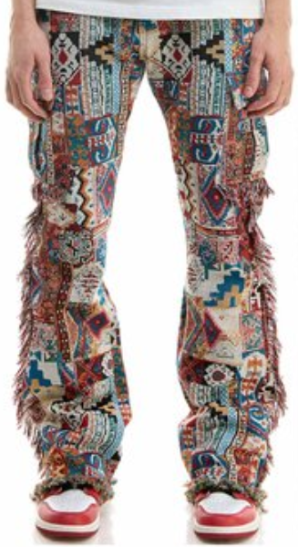 KDNK JEANS KNB3339 TAPESTRY SLIM FLARE PANTS