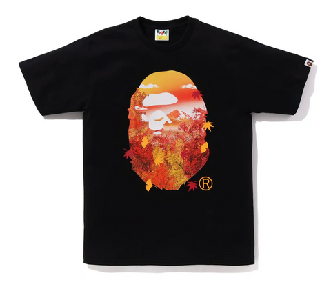 BAPE Japan Autumn Photo Ape Head Tee Black