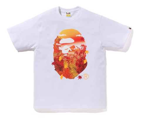 BAPE Japan Autumn Photo Ape Head Tee White