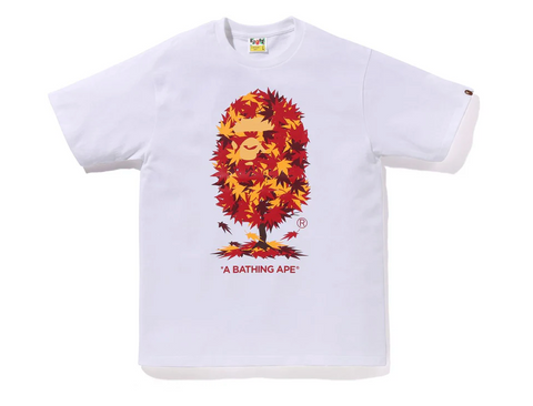 BAPE Japan Autumn Tree Ape Head Tee White