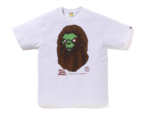 BAPE Horror Mad Face Tee White