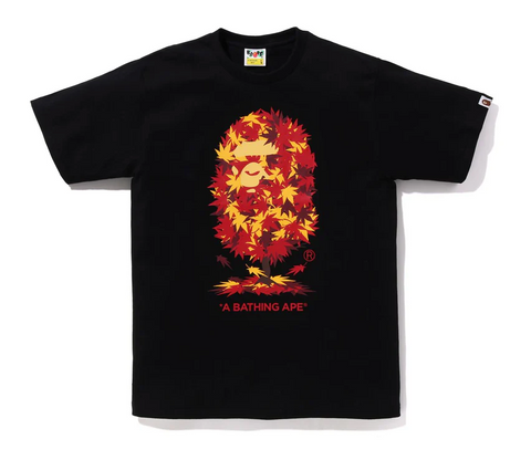 BAPE Japan Autumn Tree Ape Head Tee Black