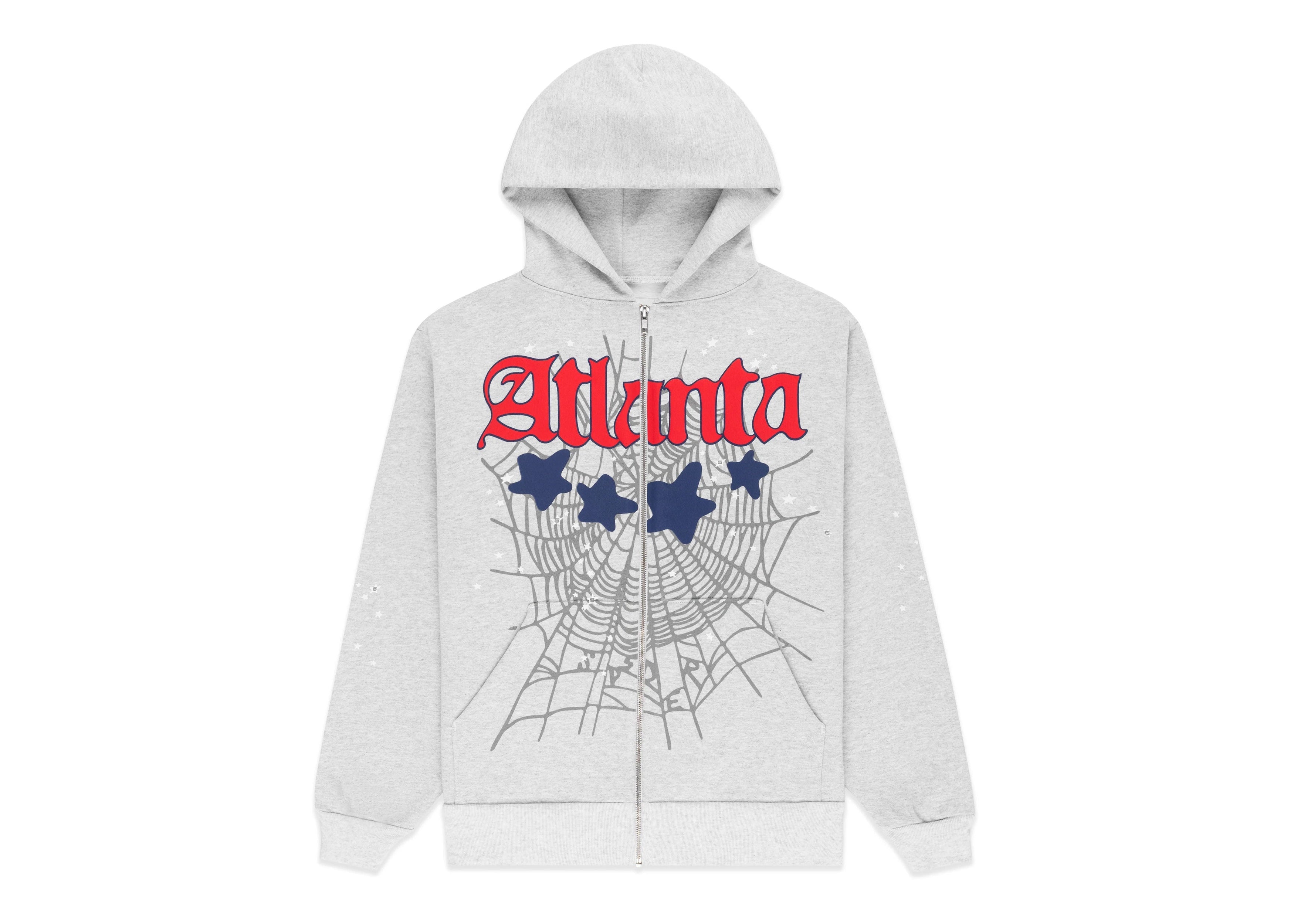 Sp5der Atlanta Full Zip Hoodie Heather Grey