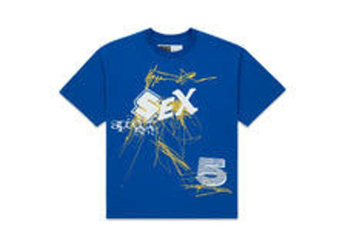 Sp5der Scribble Tee Blue