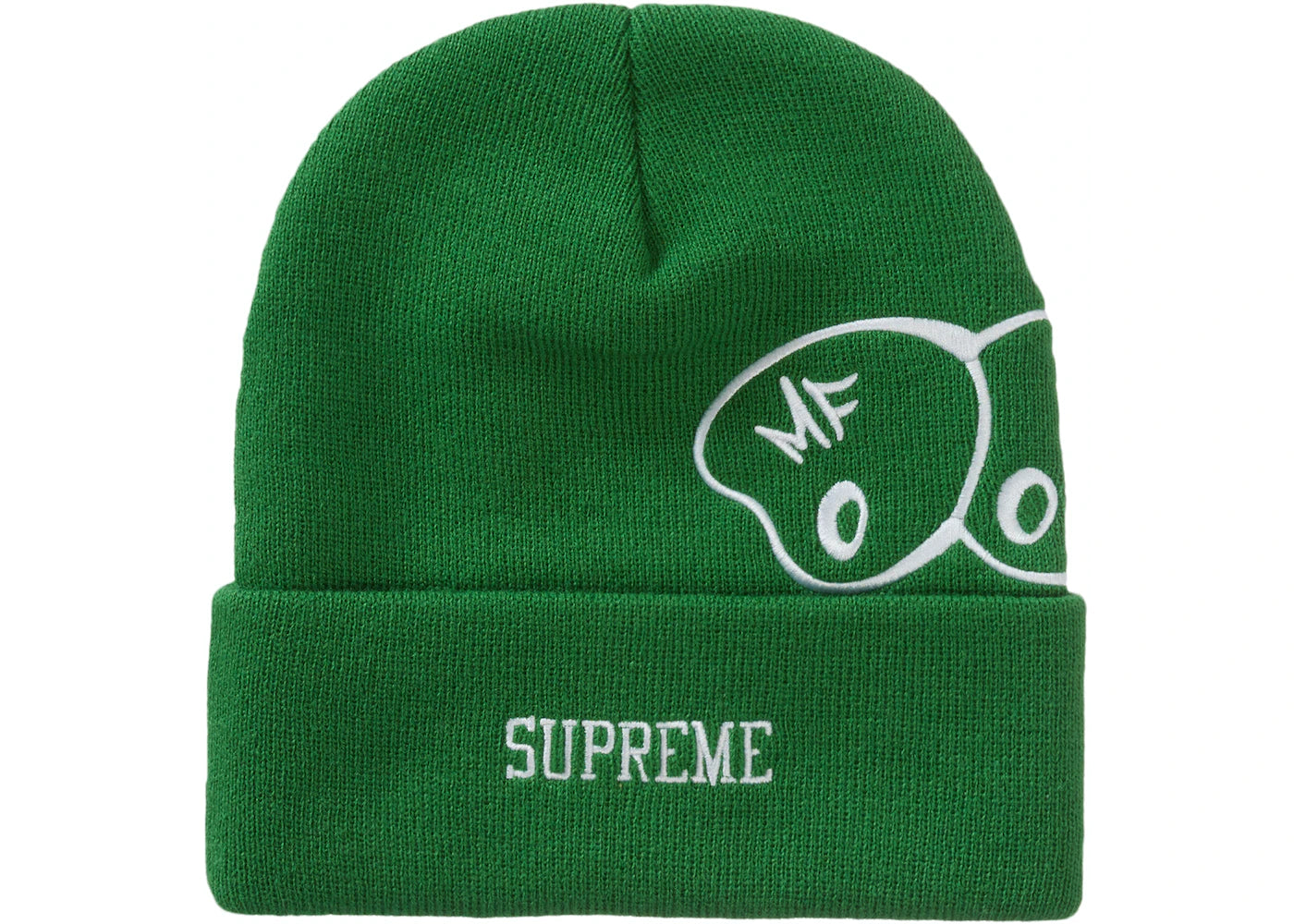 SUPREME BEANIE "DOOM" GREEN