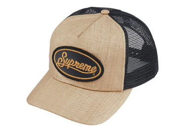Supreme Raffia Mesh Back 5-Panel Hat Brown