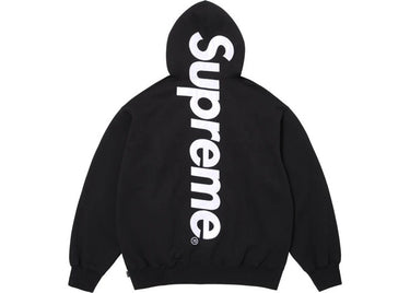 Supreme Satin Applique Hooded Sweatshirt (SS26) Black