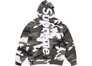 Supreme Satin Applique Hooded Sweatshirt (SS26) Snow Camo