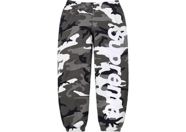 Supreme Satin Applique Sweatpant (SS26) Snow Camo