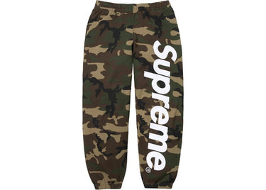Supreme Satin Applique Sweatpant (SS26) Woodland Camo