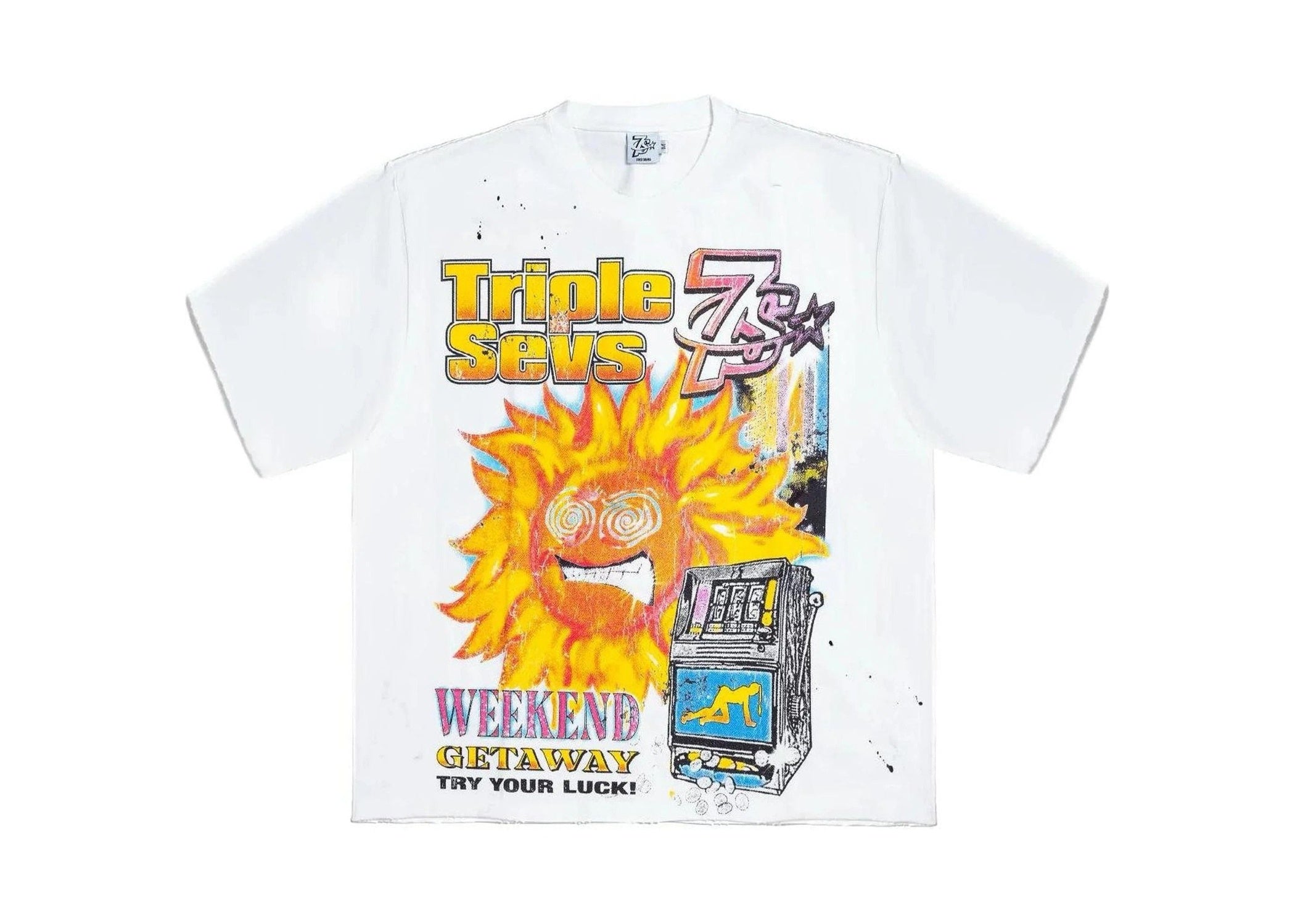 Triple Sevens Weekend Getaway Tee White