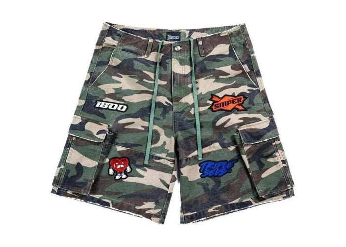 Triple Sevens x Sniper Gang Camo Shorts