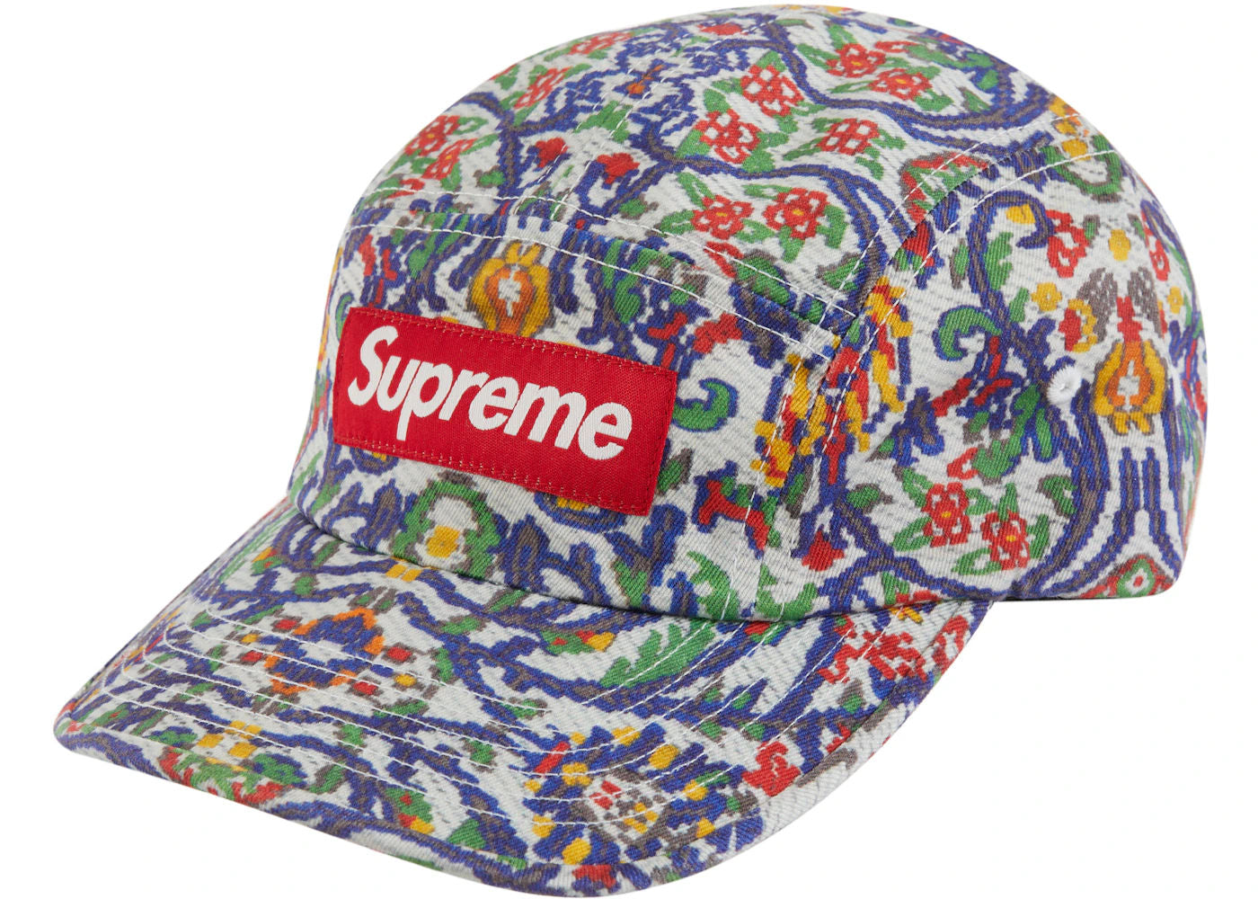 Supreme Washed Chino Twill Camp Cap (SS23) Tapestry