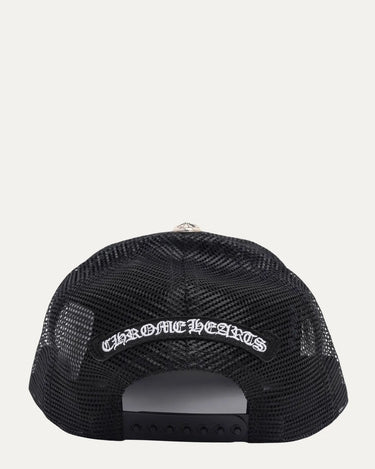 Chrome Hearts Cemetery Calf Skin Black Trucker Cap