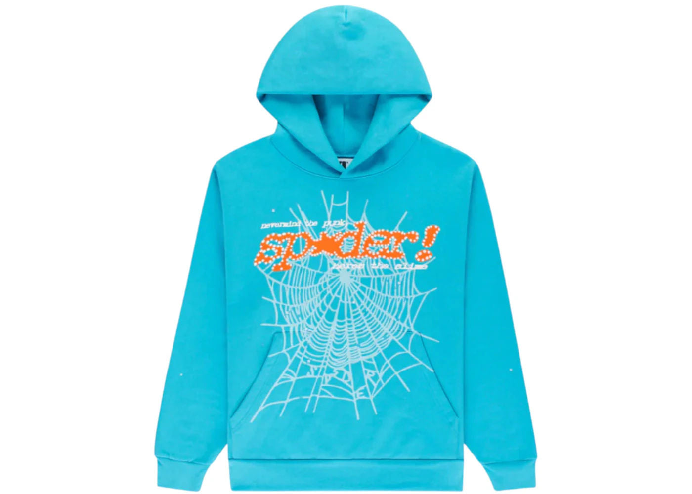 Sp5der Punk V2 Hoodie Cyan