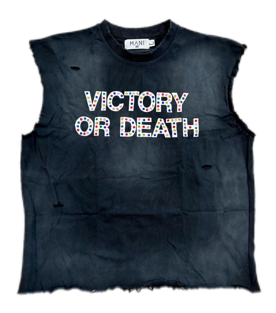 MANI Victory Or Death Sleeveless Tee Black