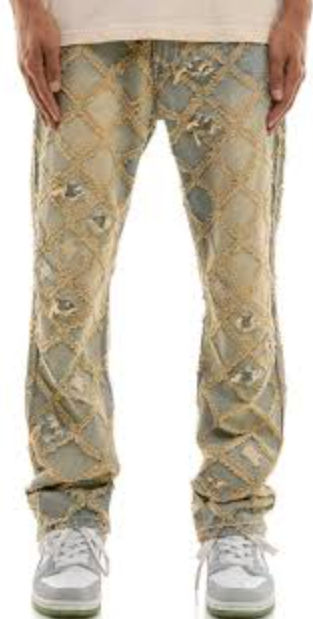 KDNK JEANS KND4707 BLUE DIAMOND SLIM JEANS