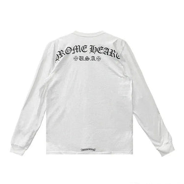 Chrome Hearts White Shoulder Long Logo Pocket Tee