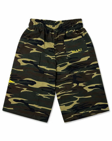MANI Vertical Logo Long Shorts Camo
