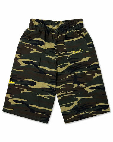 MANI Vertical Logo Long Shorts Camo