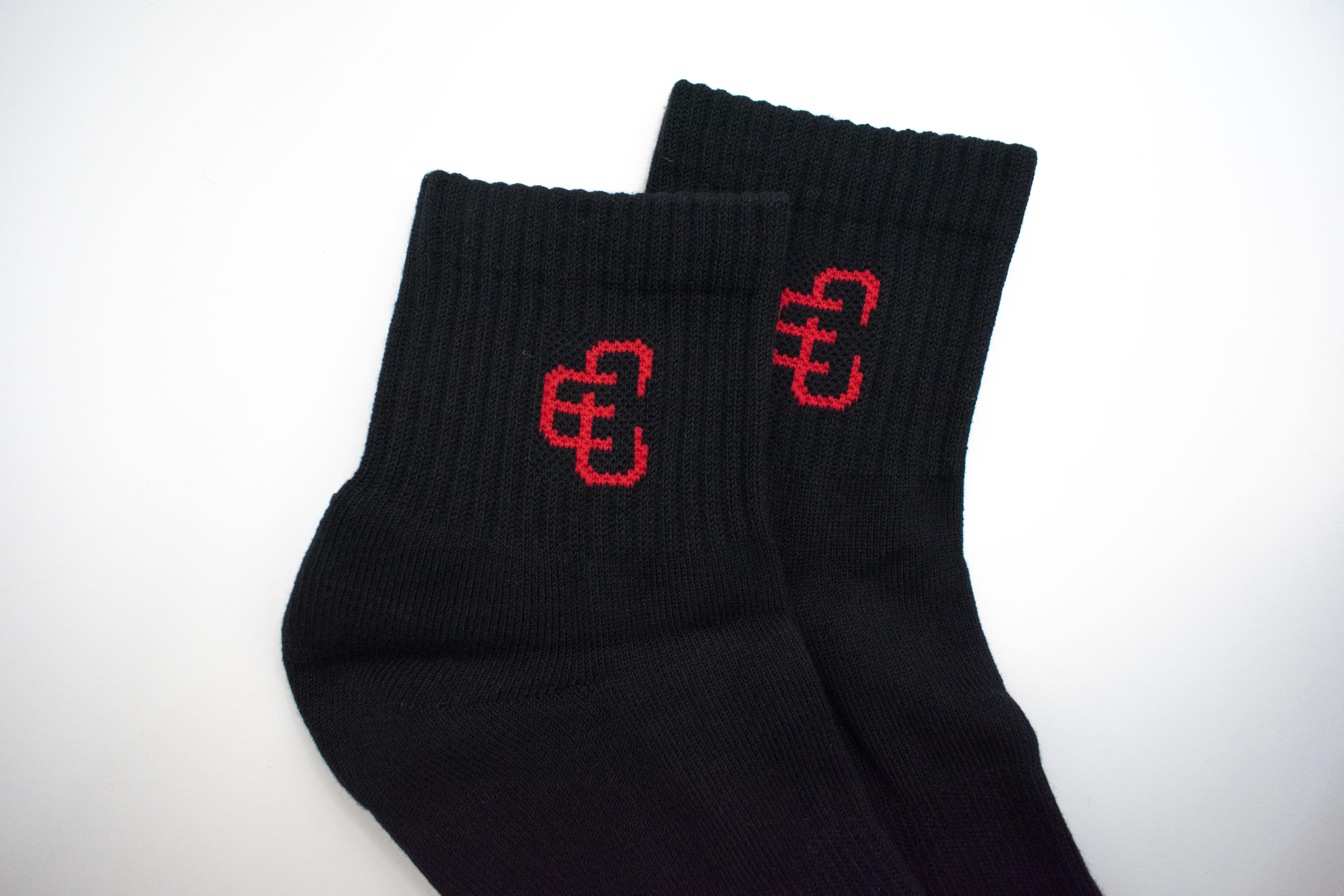 Copped Black / Red Ankle Socks 3-Pack