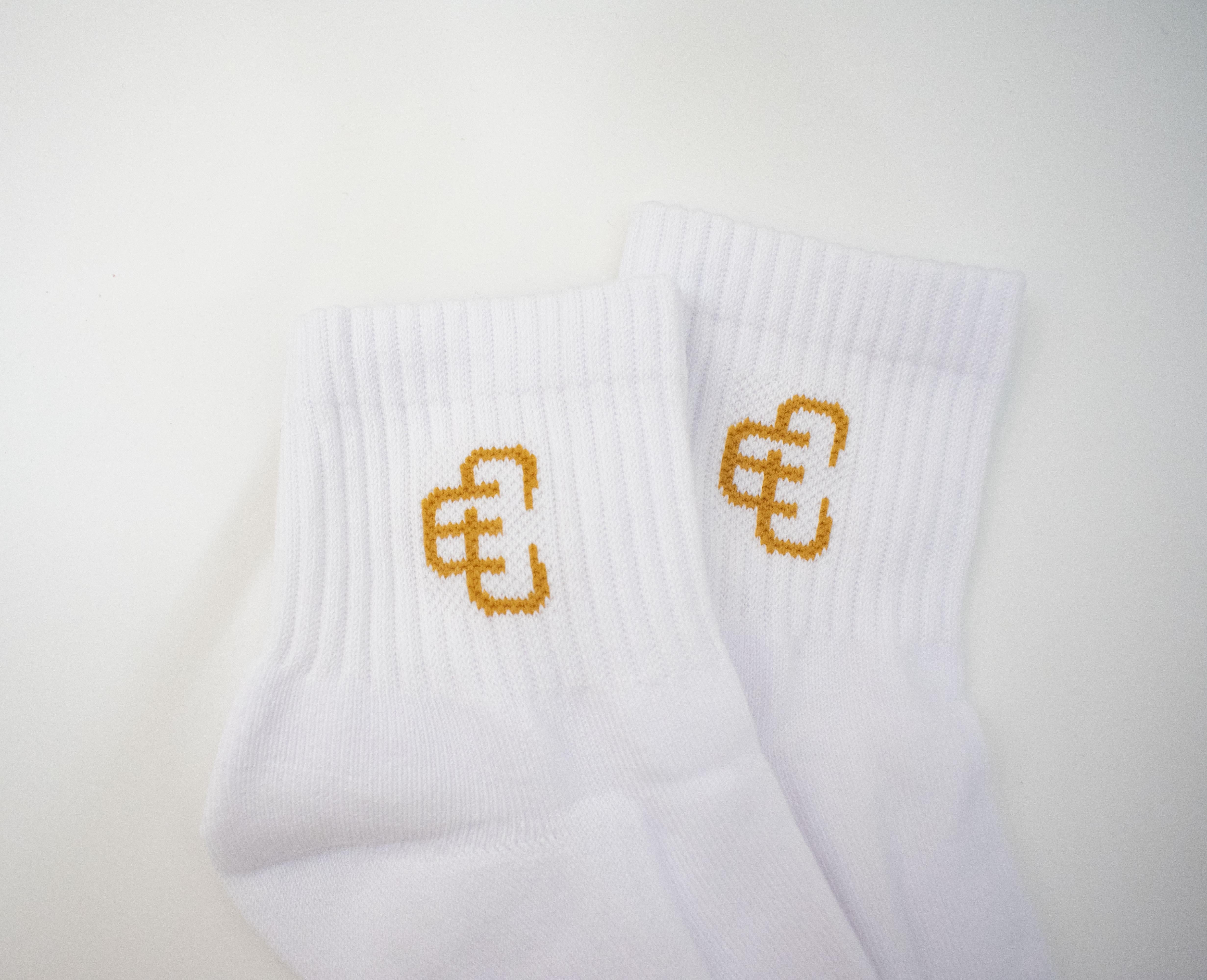 Copped White / Gold Ankle Socks 3-Pack