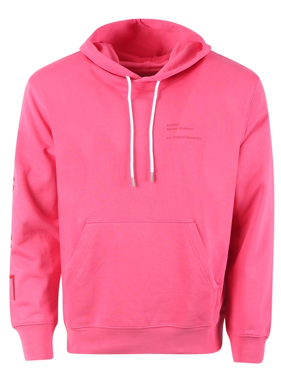 Purple-Brand French Terry Pullover "Hot Pink"