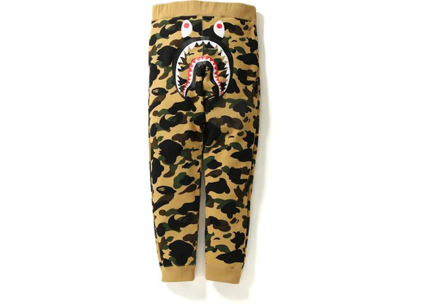 BAPE 1st Camo Shark Slim Sweat Pants Yellow